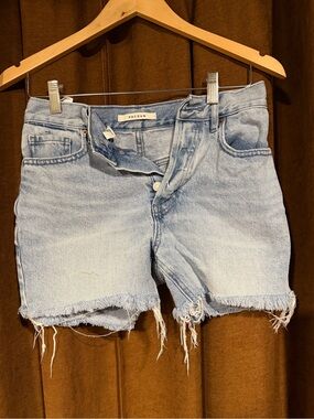 PacSun Light Blue Denim Shorts with Branded Waistband